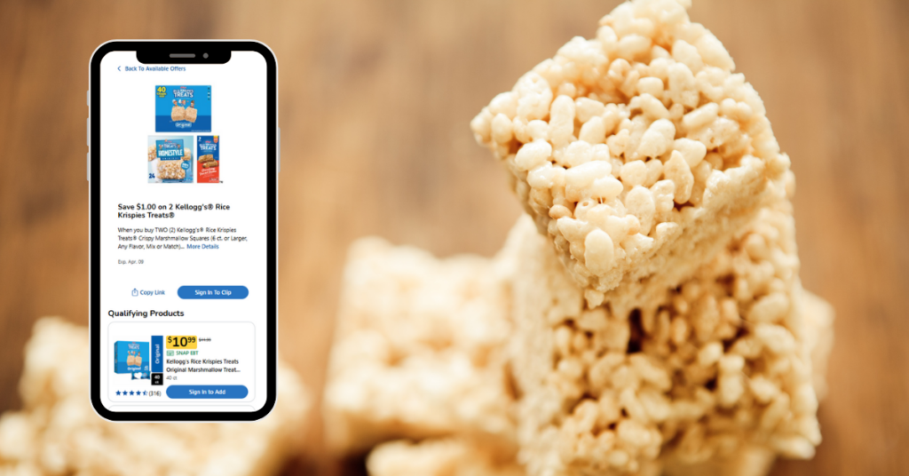 Kellogg's RIce Krispies Treats Kroger Digital Coupon