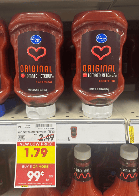 Kroger ketchup shelf image