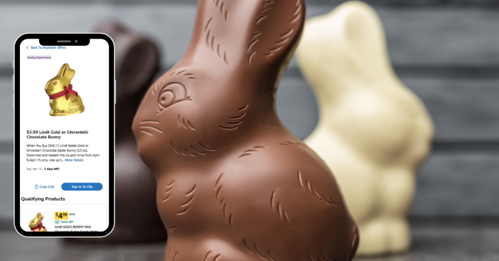 Lindt and Ghirardelli Bunny Kroger Digital Coupon