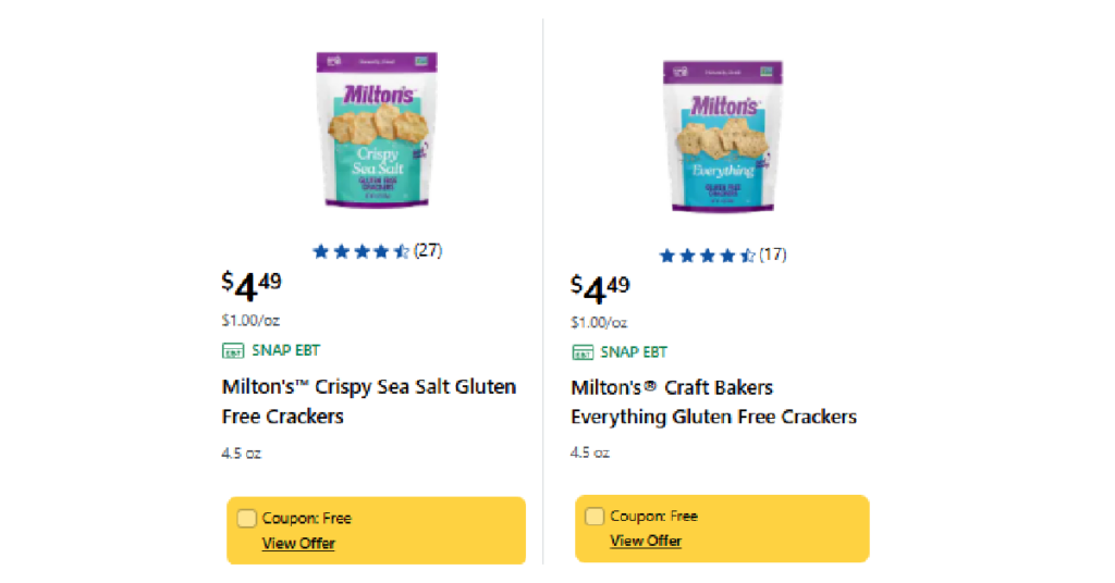 Milton Crackers Kroger Shelf image
