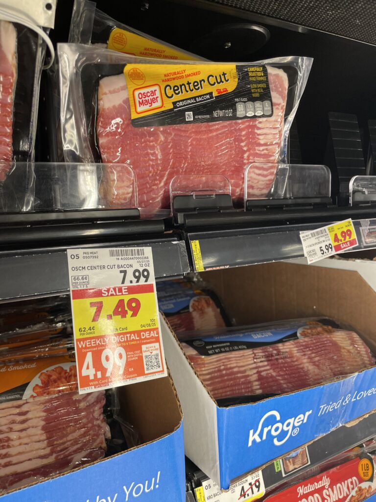 Oscar Mayer Bacon Kroger Shelf Image
