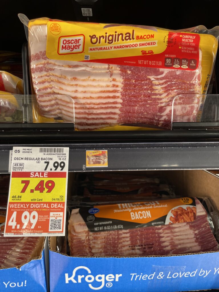 Oscar Mayer Bacon Kroger Shelf Image