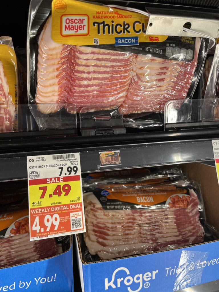 Oscar Mayer Bacon Kroger Shelf Image