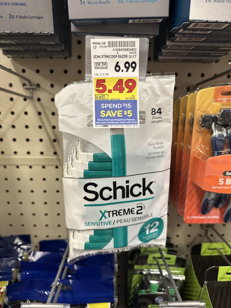 skintimate razors kroger shelf imafe
