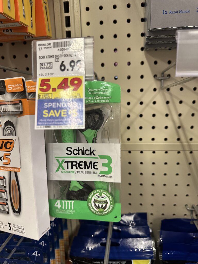 skintimate razors kroger shelf imafe