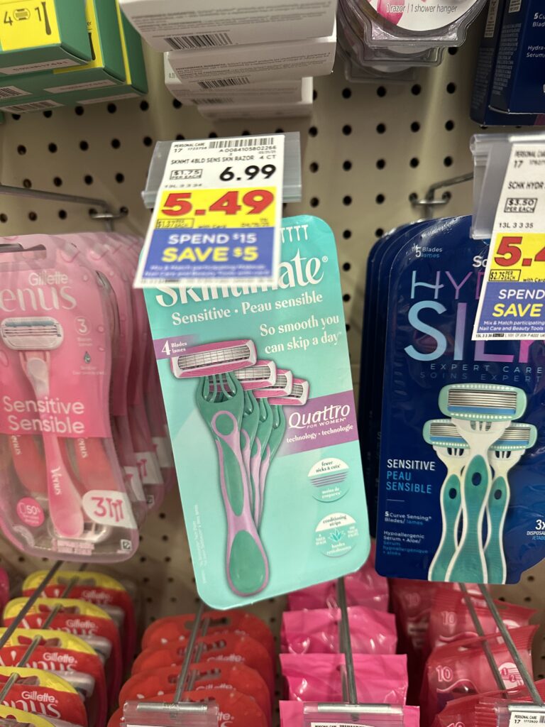 skintimate razors kroger shelf imafe