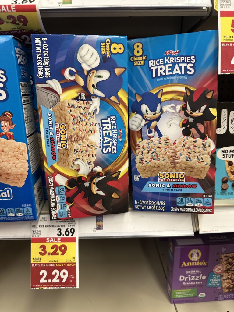 Kelloggs's Rice Krispies Treats Kroger Shelf Image