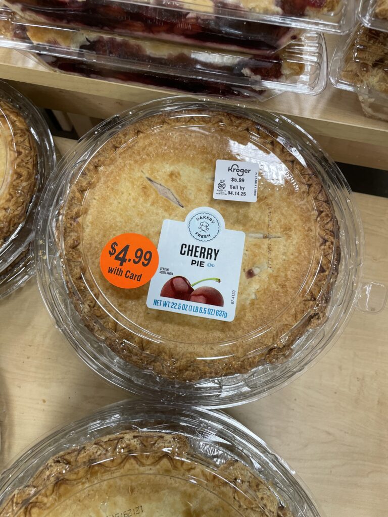 Kroger fruit pies shelf image
