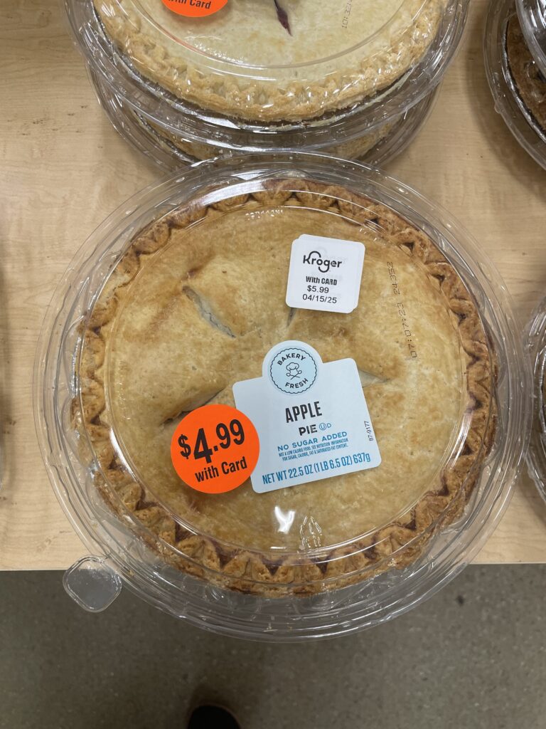 Kroger fruit pies shelf image