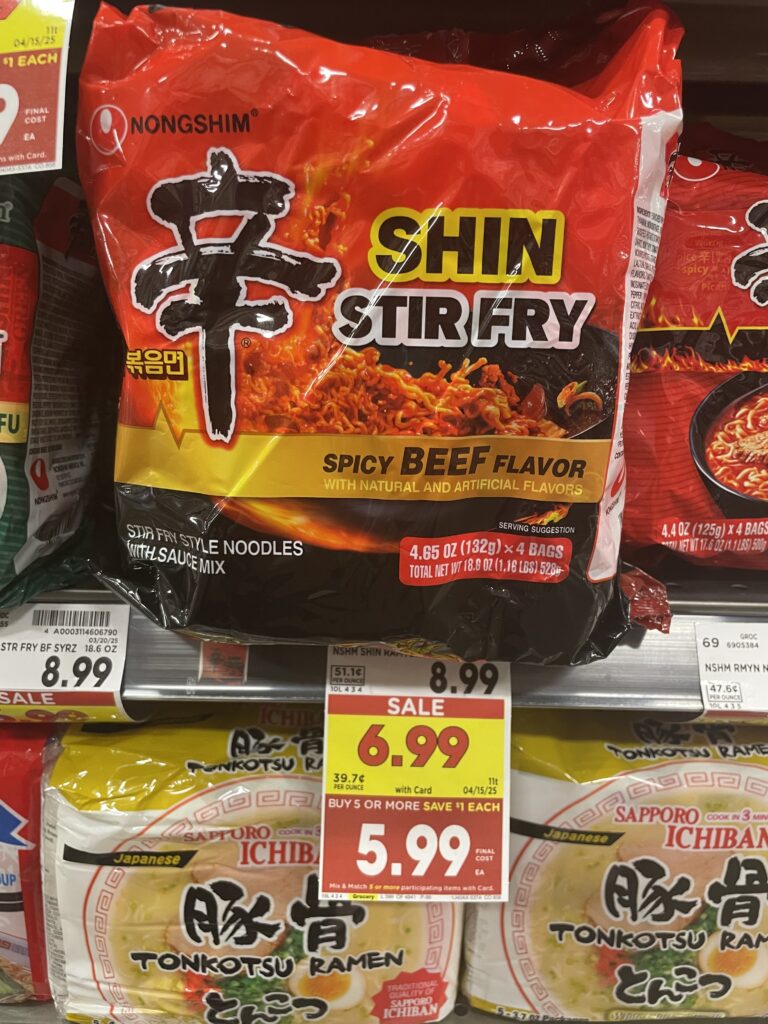 Nongshim Stir fry Kroger Shelf Image