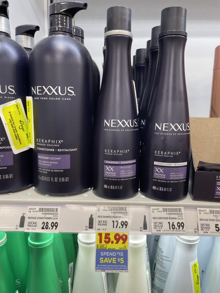 nexxus hair care kroger shelf image