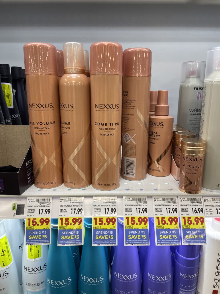 nexxus hair care kroger shelf image