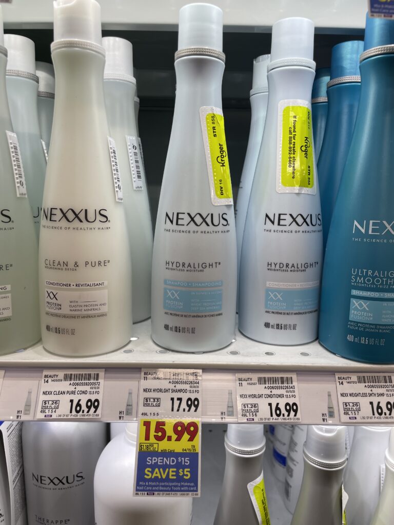 nexxus hair care kroger shelf image