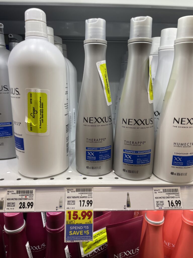 nexxus hair care kroger shelf image