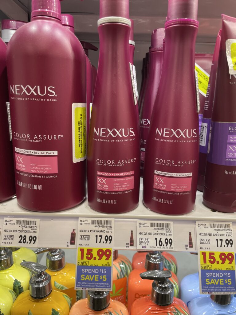 nexxus hair care kroger shelf image