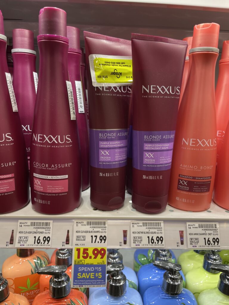 nexxus hair care kroger shelf image