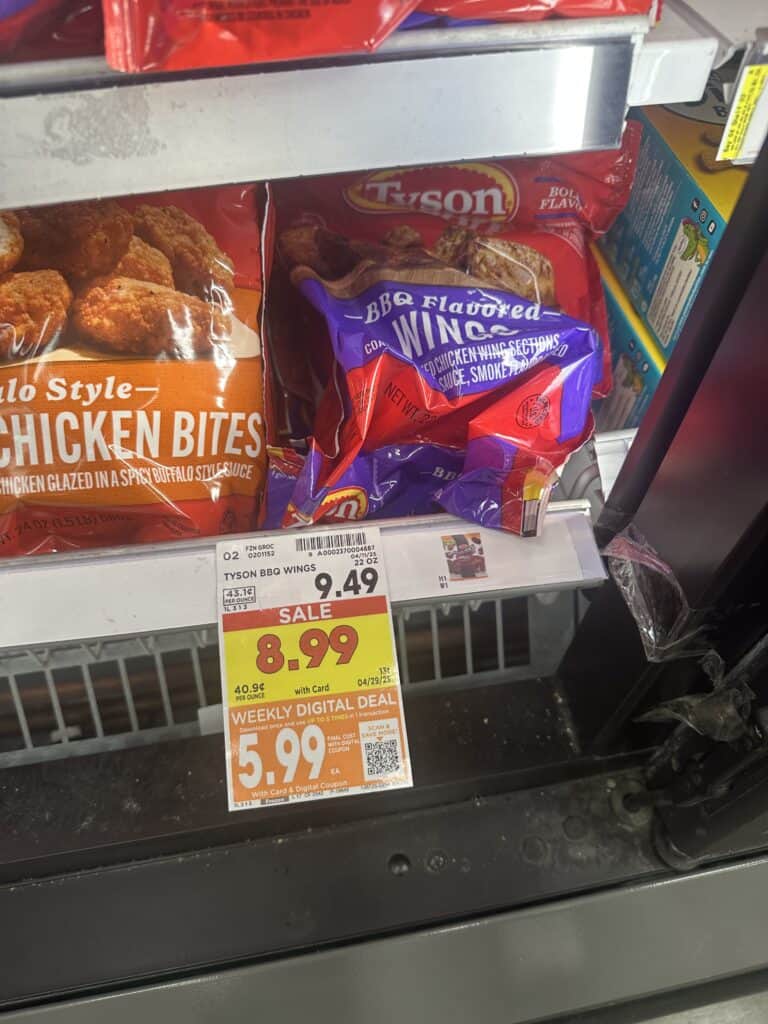 Tyson Frozen Chicken Kroger Shelf Image