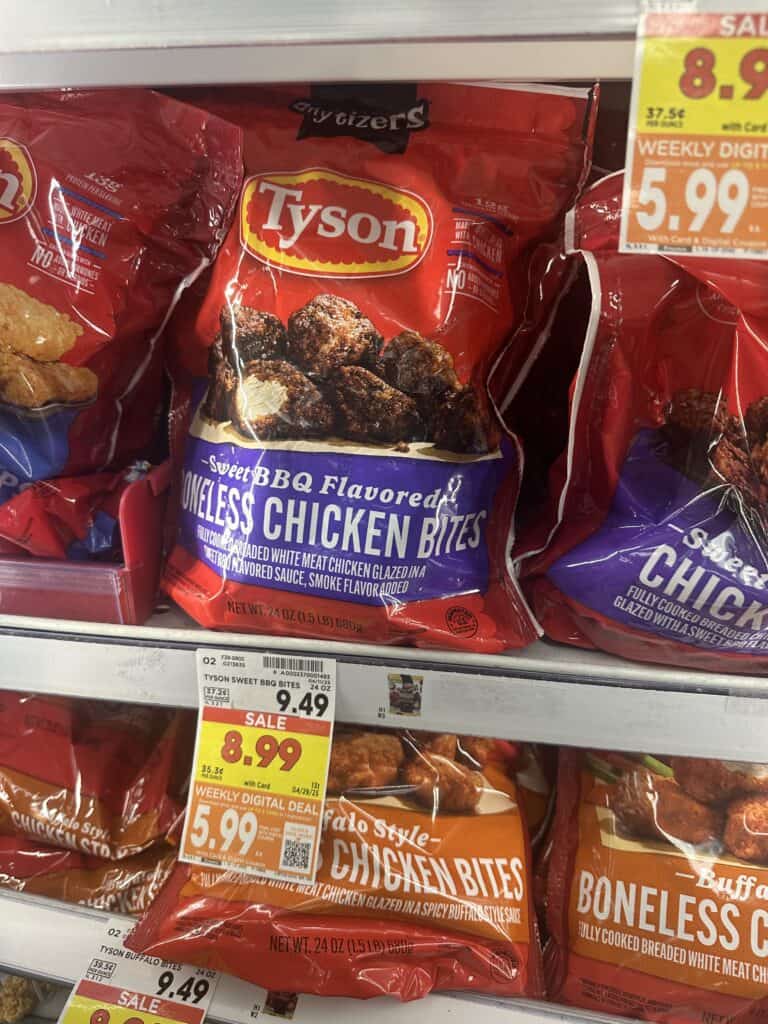 Tyson Frozen Chicken Kroger Shelf Image