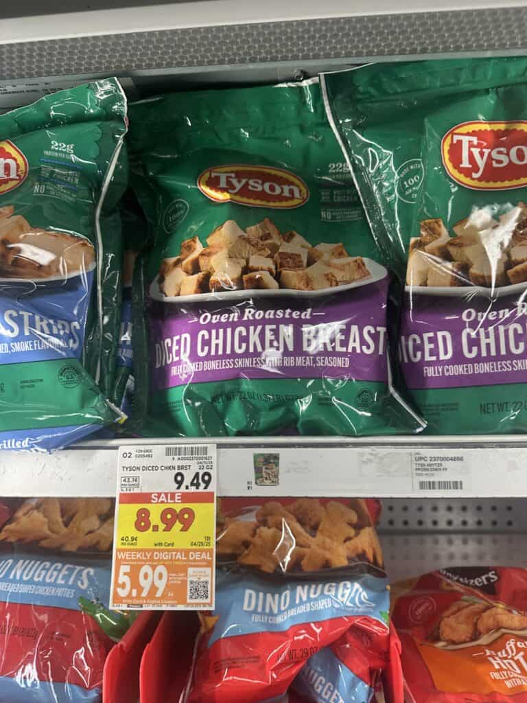 Tyson Frozen Chicken Kroger Shelf Image