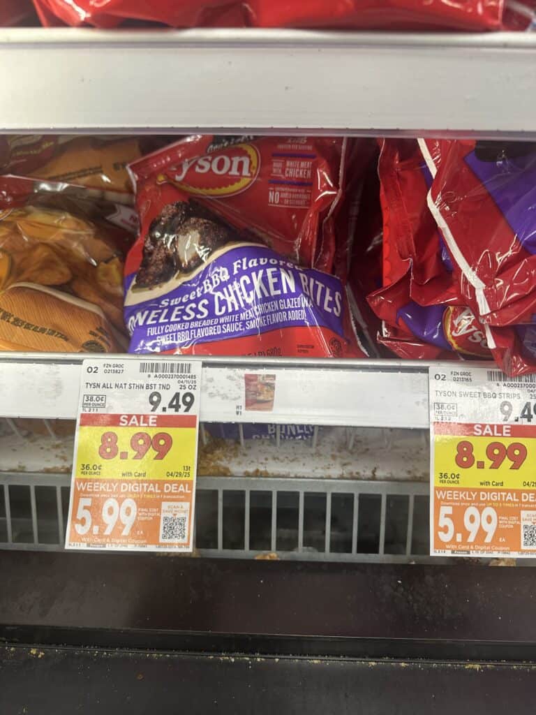 Tyson Frozen Chicken Kroger Shelf Image
