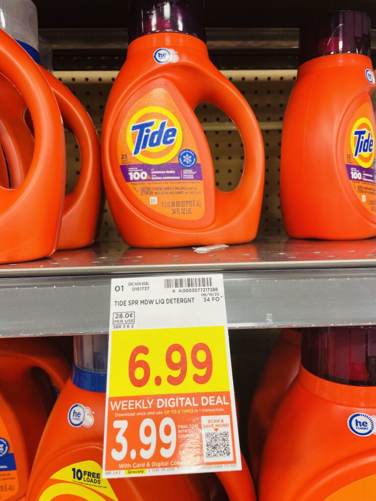 Tide and Gain Laundry Detergent Kroger Shelf Image