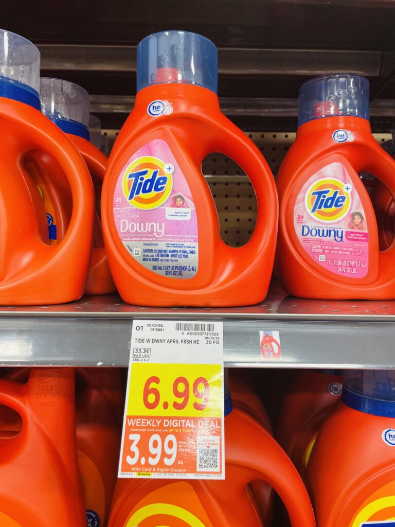 Tide and Gain Laundry Detergent Kroger Shelf Image