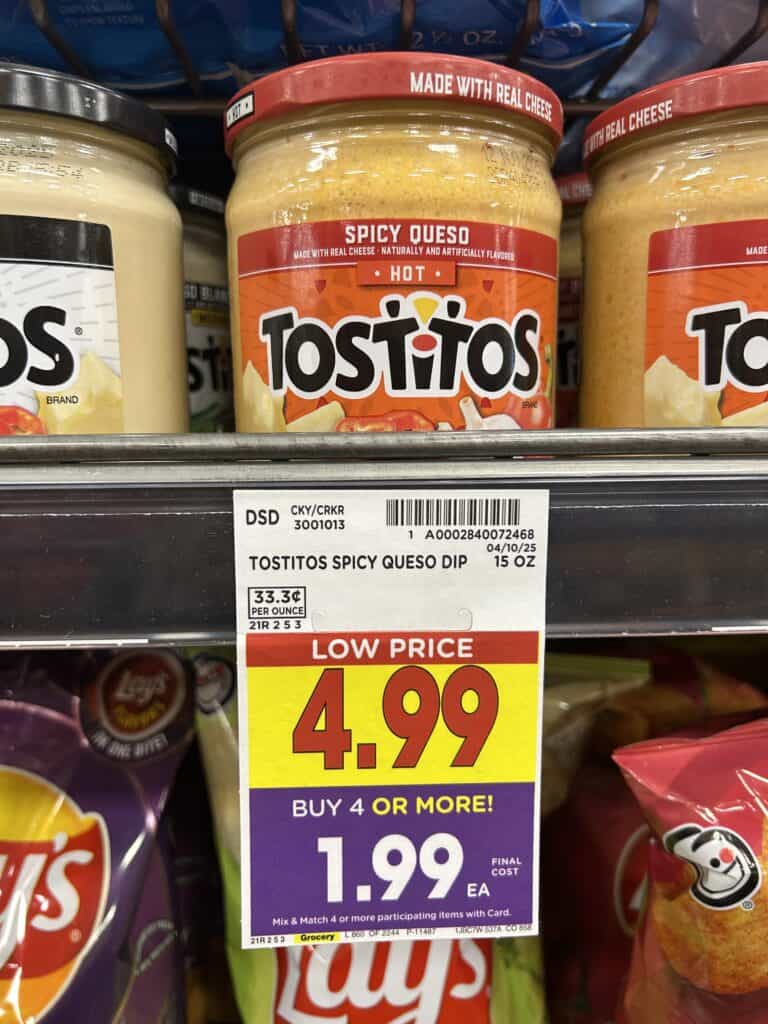 Tostito's Dips Kroger Shelf Image