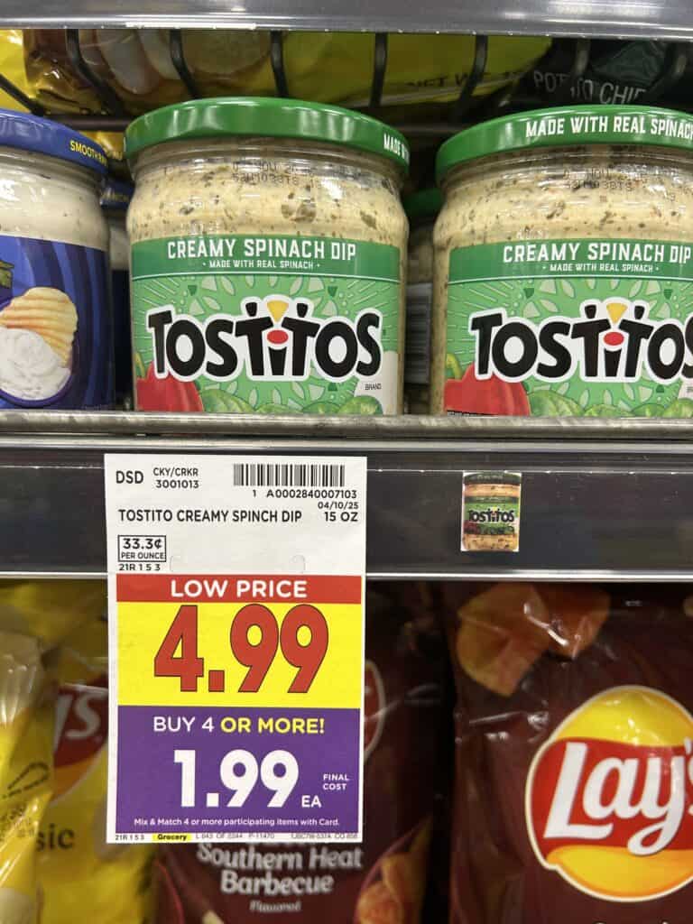 Tostito's Dips Kroger Shelf Image