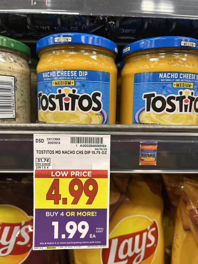 Tostito's Dips Kroger Shelf Image