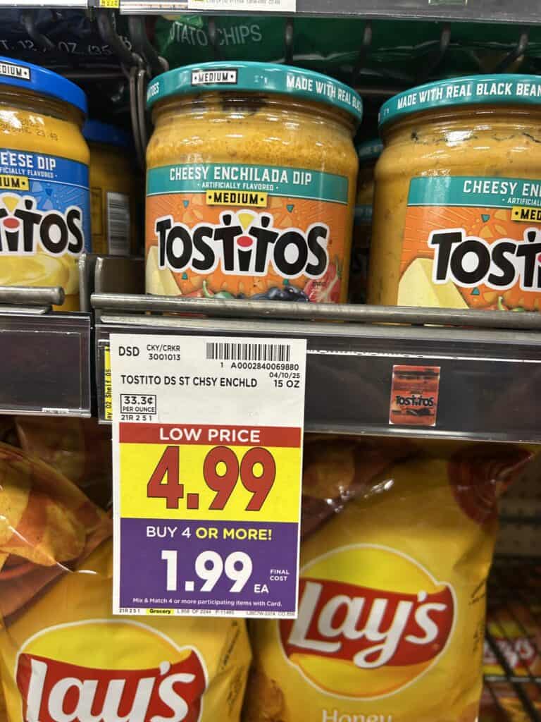 Tostito's Dips Kroger Shelf Image