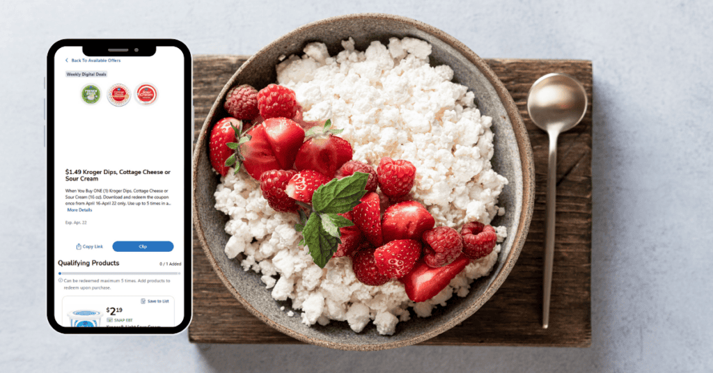 kroger sour cream, cottage cheese or dip