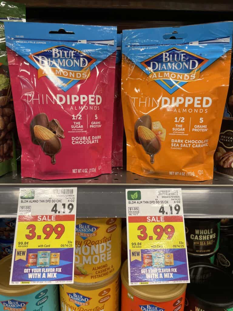 blue diamond thin dipped kroger shelf image