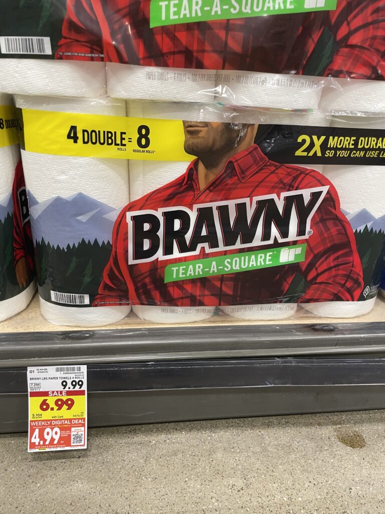 brawny paper towels kroger shelf image