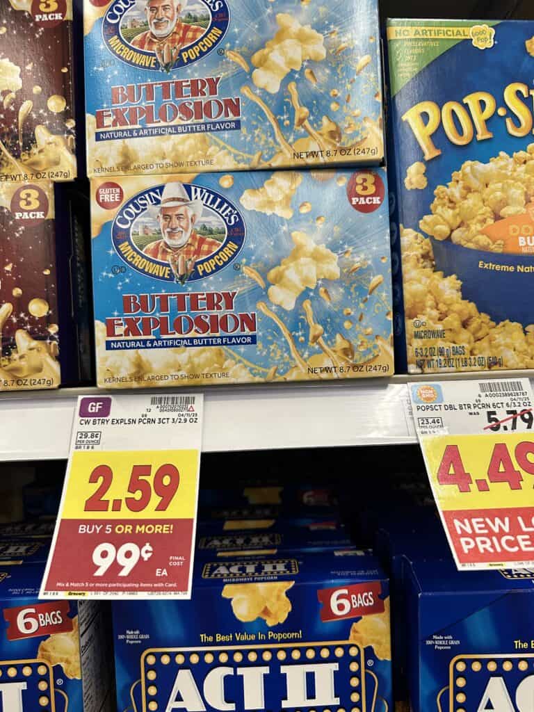 cousin willie's popcorn kroger shelf image (1)