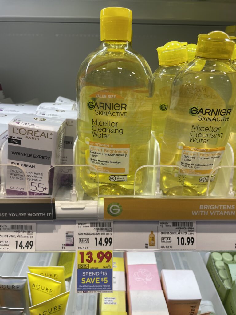 garnier micellar water kroger shelf image (1)