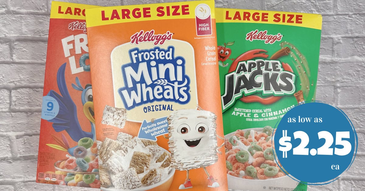 Kellogg's Large Size Cereal as low as $2.25! - Kroger Krazy