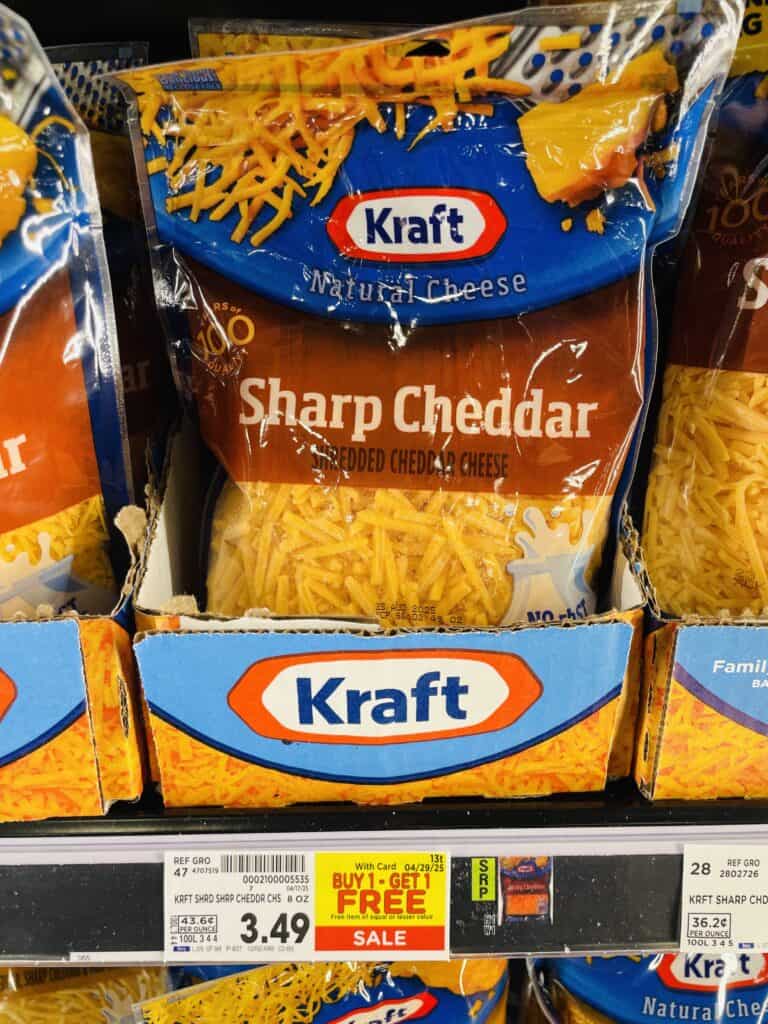 kraft shredded cheese kroger shelf image (1)
