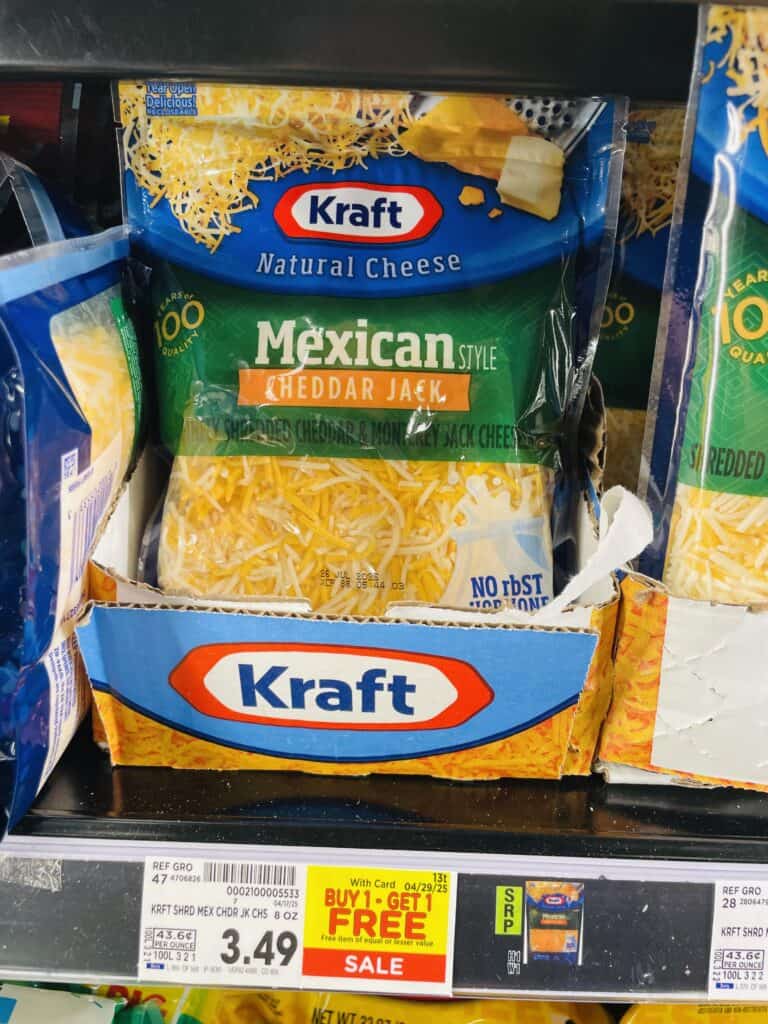 kraft shredded cheese kroger shelf image (1)