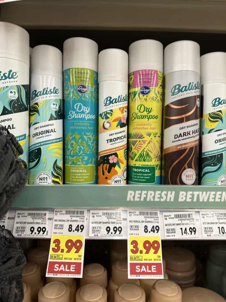 kroger dry shampoo shelf image
