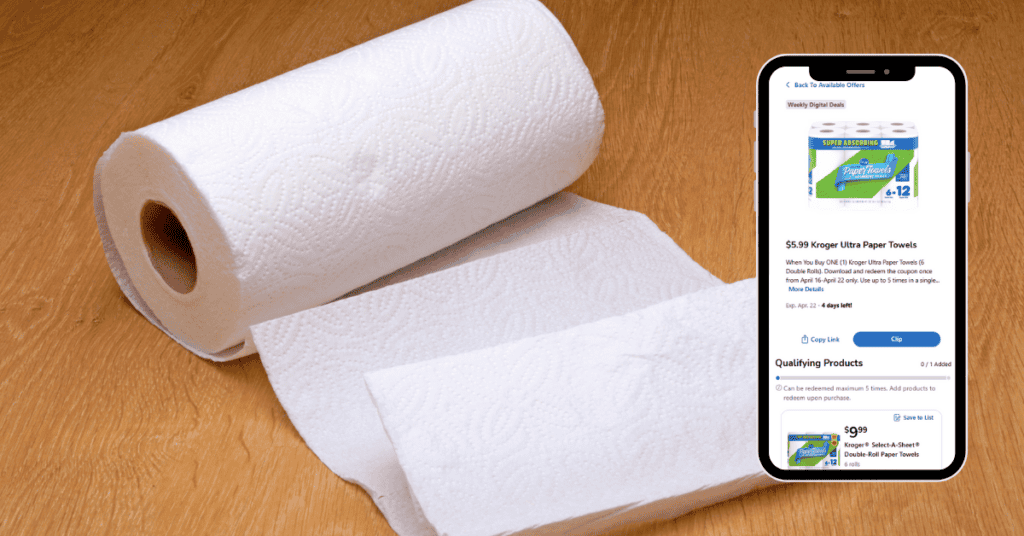 kroger paper towels digital