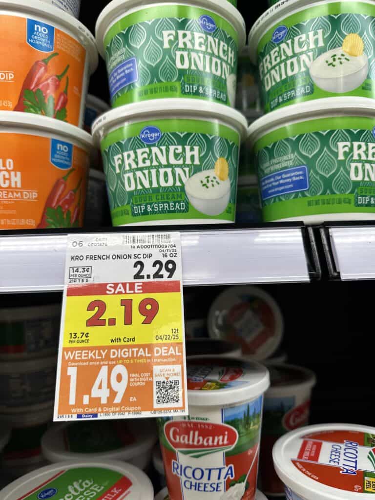 kroger sour cream, dips and cottage cheese shelf image (1)