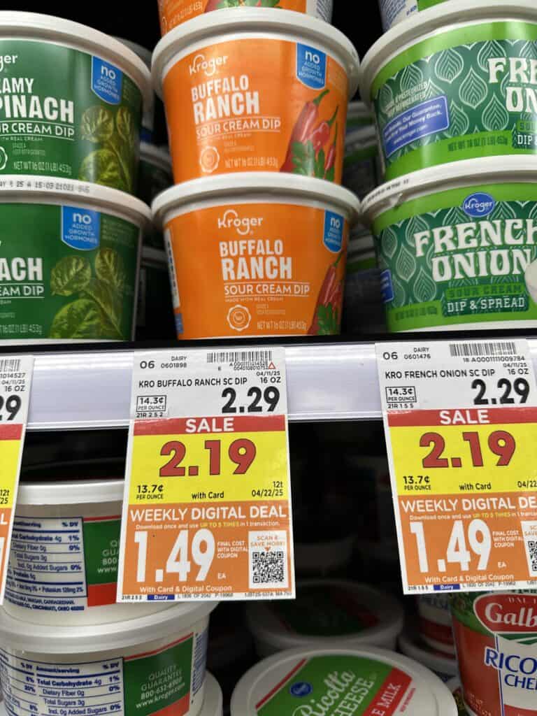 kroger sour cream, dips and cottage cheese shelf image (1)