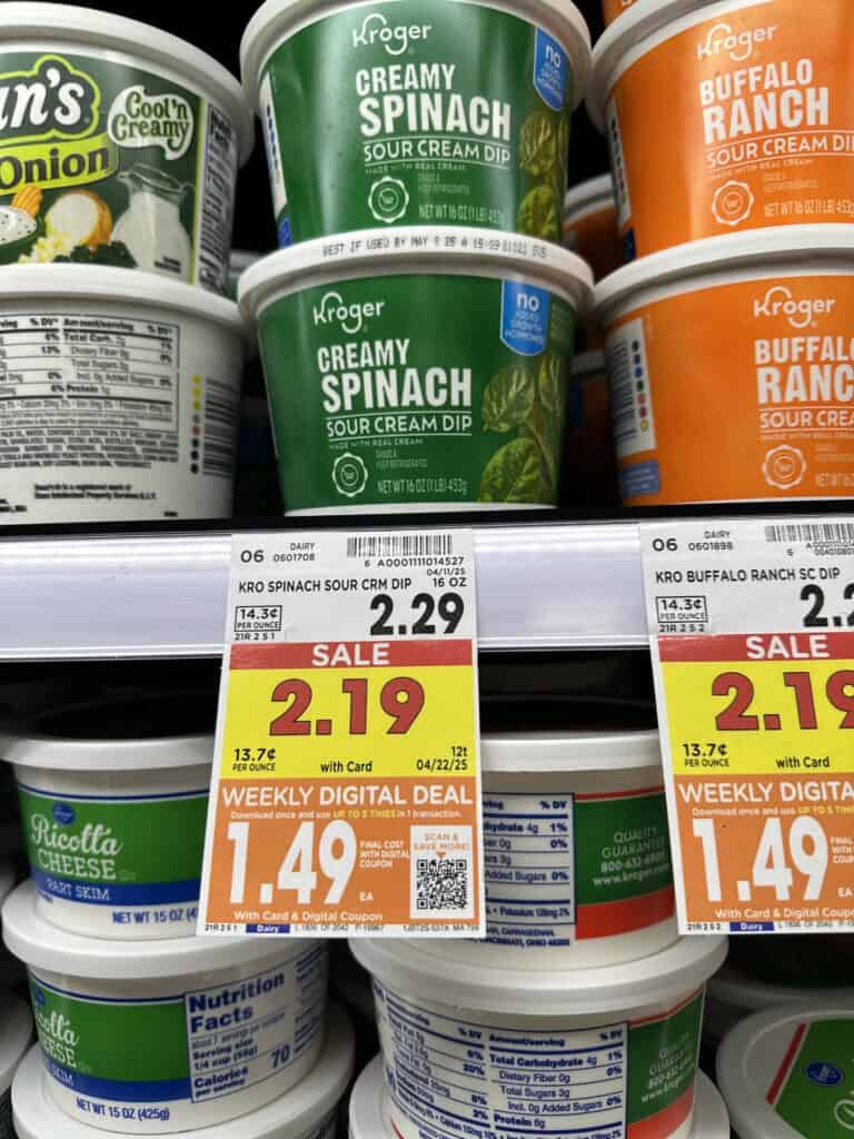 kroger sour cream, dips and cottage cheese shelf image (1)