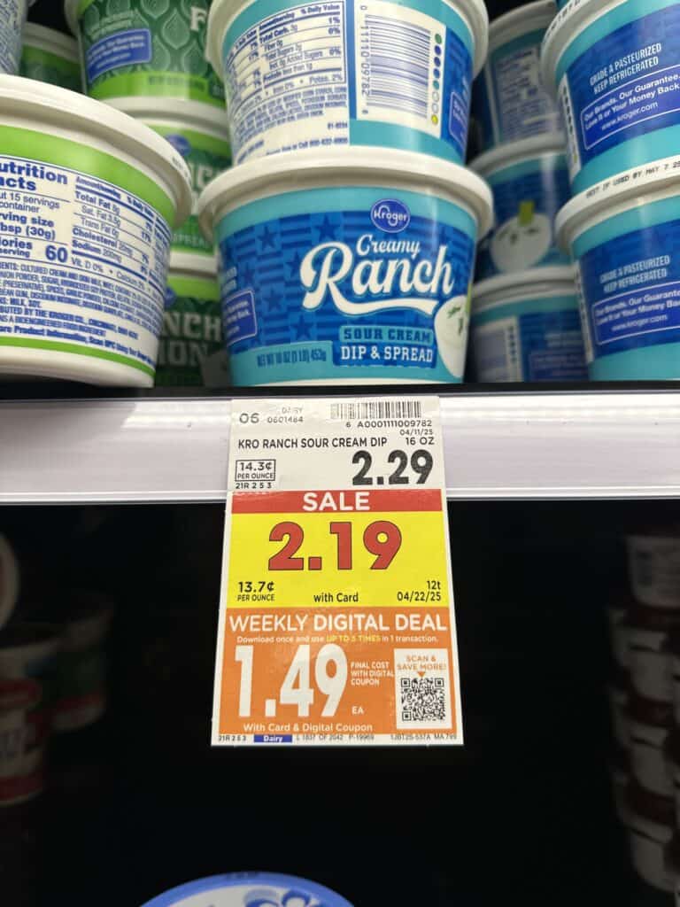 kroger sour cream, dips and cottage cheese shelf image (1)
