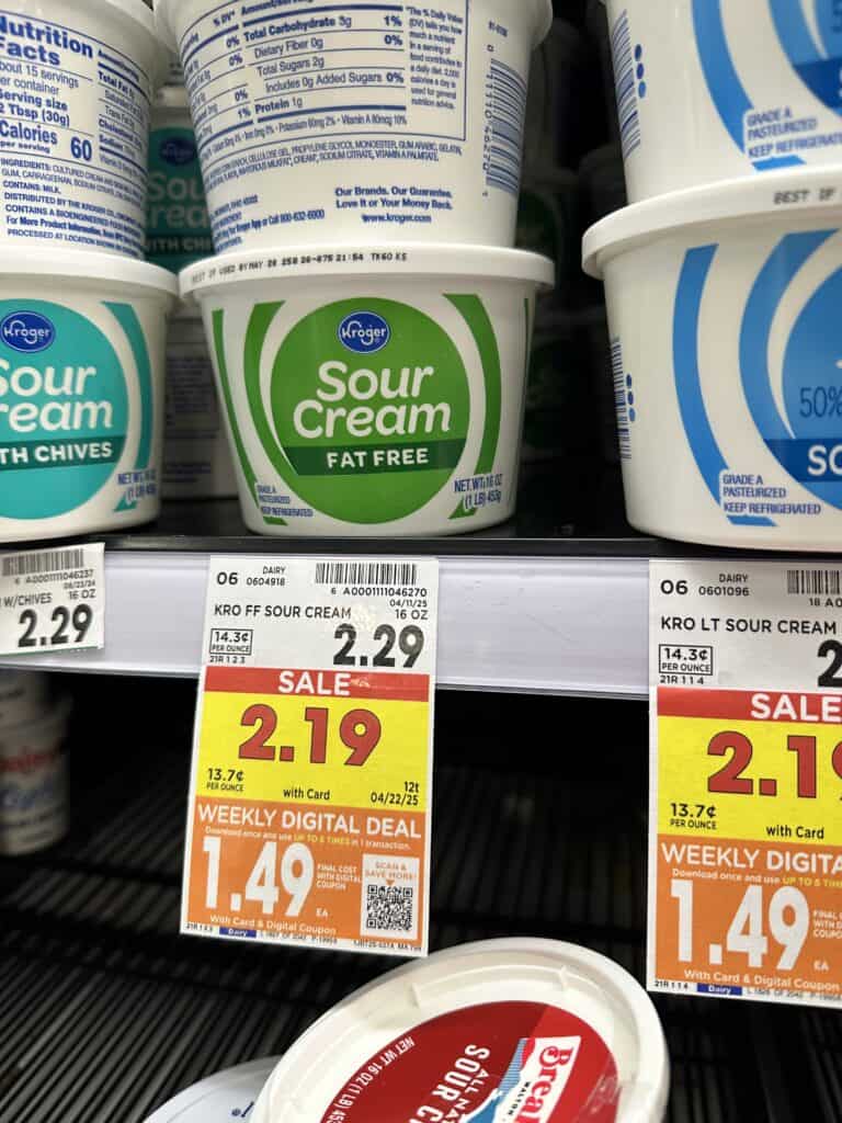 kroger sour cream, dips and cottage cheese shelf image (1)