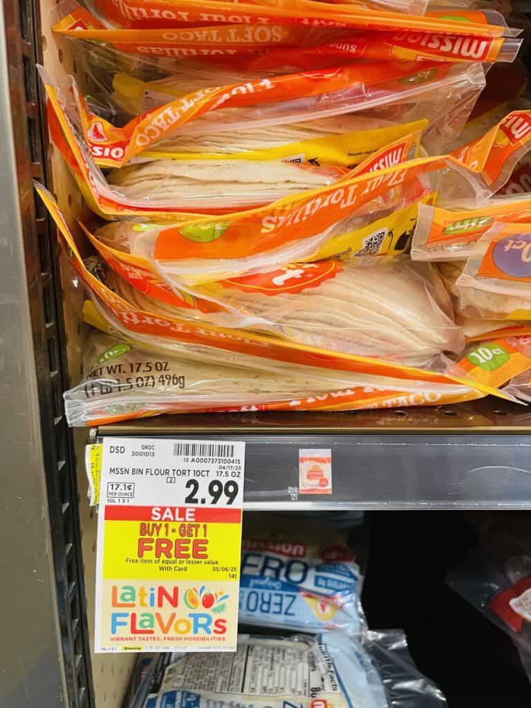mission tortillas kroger shelf image
