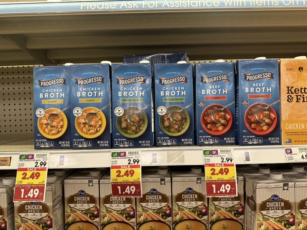 progresso broth kroger shelf image