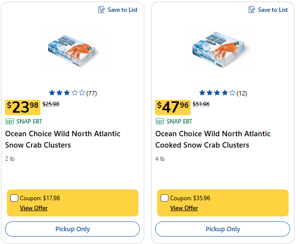 snow crab clusters kroger price image 2