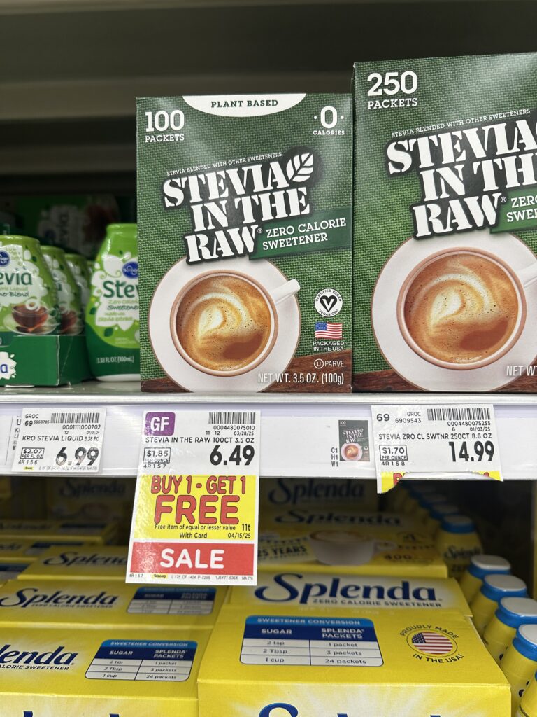 stevia in the raw kroger shelf image