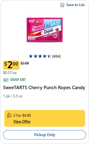 sweetarts kroger price image